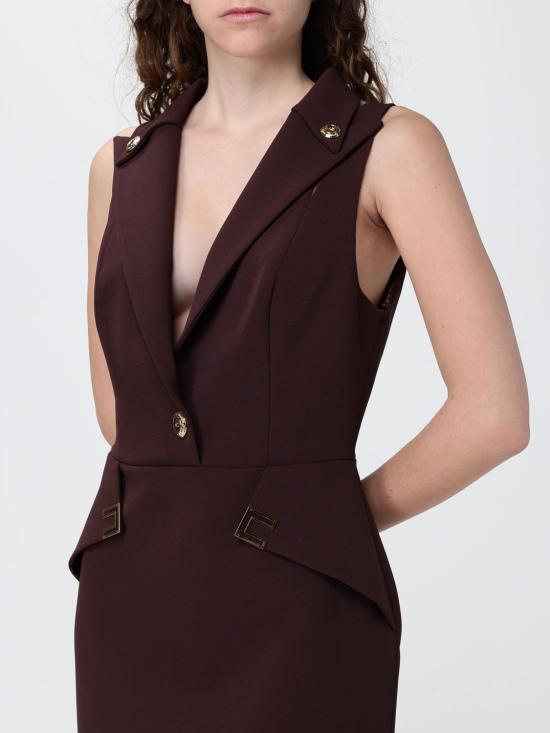 26SS 엘리자베타프랜치 숏 원피스 AB92461E2 644 Cocoa - ELISABETTA FRANCHI