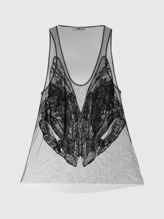 26SS 엘리자베타프랜치 긴팔 티셔츠 RT06J62E2 110 Black - ELISABETTA FRANCHI