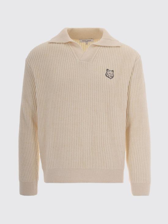 26SS 메종키츠네 폴로 티셔츠 QM00202KT1189 0431 Cream - MAISON KITSUNE