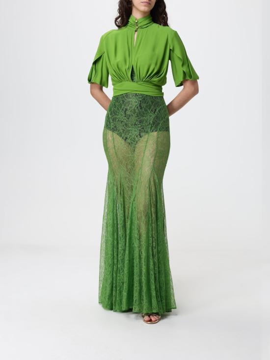 26SS 엘리자베타프랜치 롱 원피스 ABR0862E2 FA1 Green - ELISABETTA FRANCHI