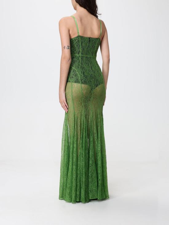 26SS 엘리자베타프랜치 롱 원피스 ABR0862E2 FA1 Green - ELISABETTA FRANCHI