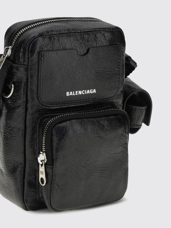 26SS 발렌시아가 슈퍼비지 버티컬 크로스바디백 867381210C8 1000 Black - BALENCIAGA