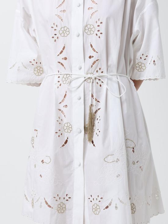 26SS 포르테포르테 미디 원피스 14847MYDRESS 19 White - FORTE FORTE