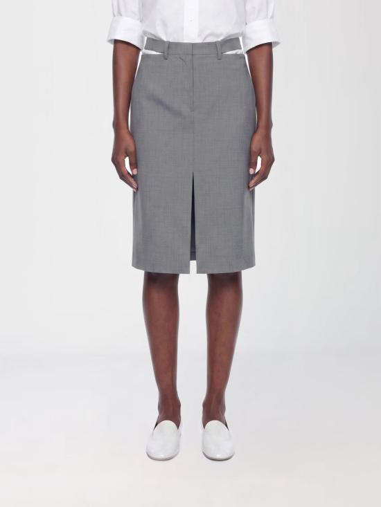 26SS 질샌더 미디 스커트 J03MA0287J40249 024 Grey