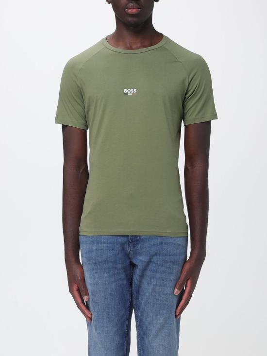 26SS 보스 반팔 티셔츠 50517970 351 Green