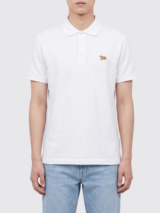 26SS 메종키츠네 베이비폭스 오버사이즈 폴로 티셔츠 OW00207KP0001 P100 White
