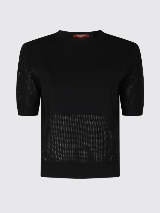 26SS 막스마라 스튜디오 반팔 티셔츠 2616361012600 007 Black