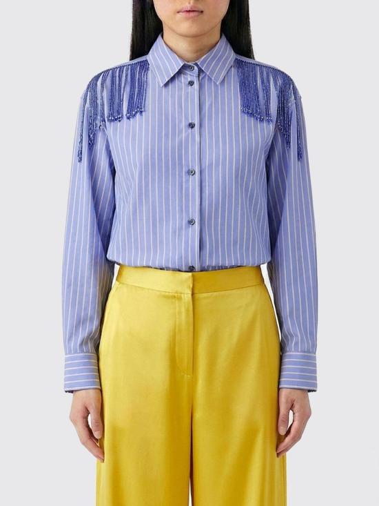 26SS 안다마네 셔츠 TM190905ATNC197 LIGHT BLUE SAFFRON Gnawed Blue