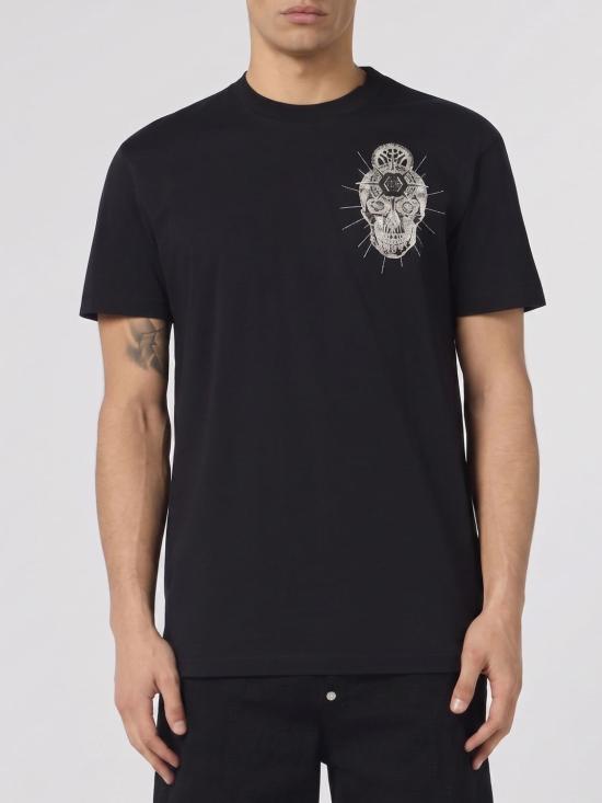 26SS 필립 플레인 반팔 티셔츠 SAFCMTK8816PJY002N 02 Black