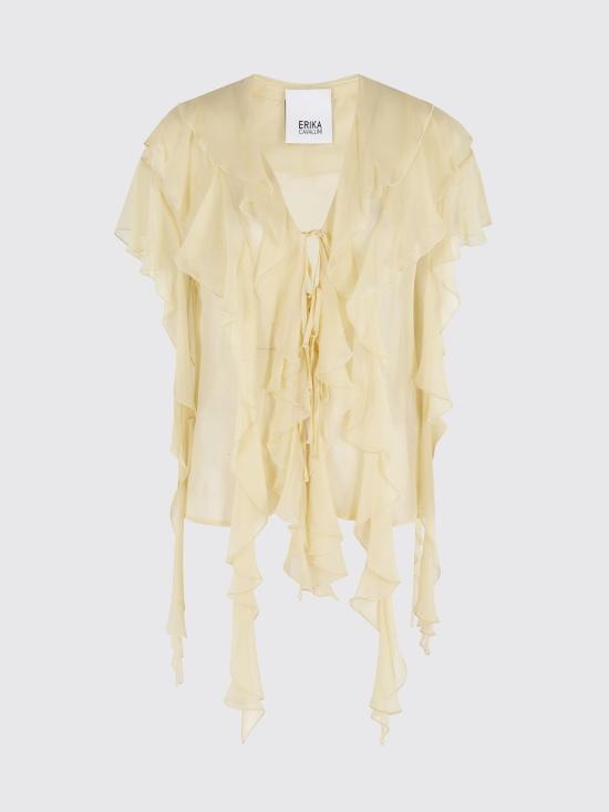 26SS 에리카 카발리니 셔츠 P6SU04 E60 Yellow - ERIKA CAVALLINI