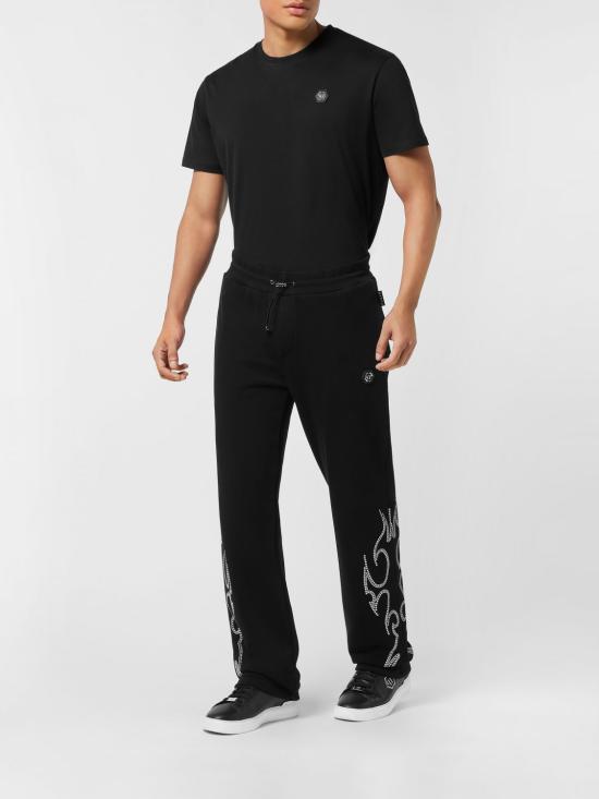26SS 필립 플레인 트레이닝/조거 팬츠 AAECMJT2712PTE003N 02 Black - PHILIPP PLEIN