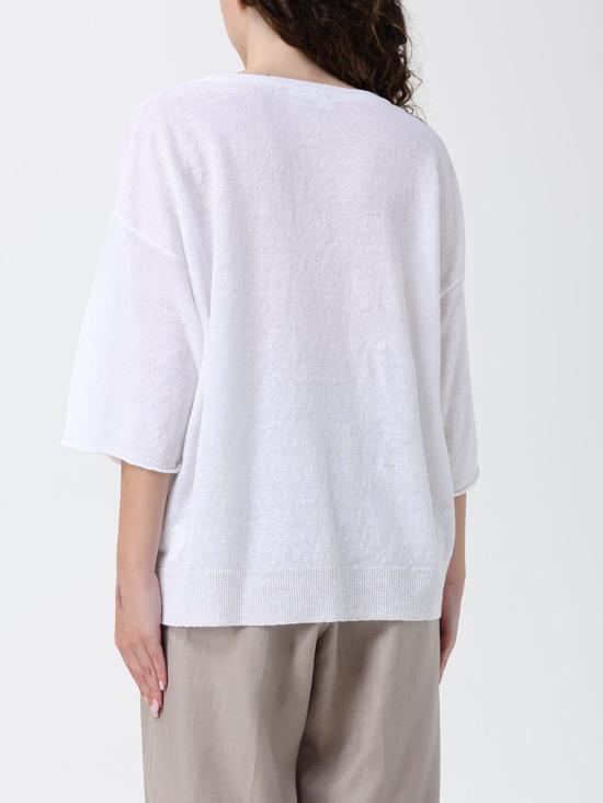 26SS 로베르토 콜리나 스웨터 261FXA39021 01 White - ROBERTO COLLINA