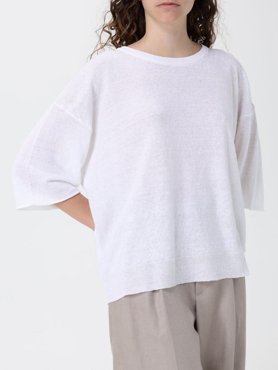 26SS 로베르토 콜리나 스웨터 261FXA39021 01 White - ROBERTO COLLINA