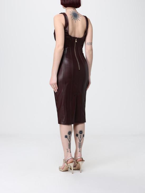 26SS 엘리자베타프랜치 미디 원피스 AB88961E2 644 Cocoa - ELISABETTA FRANCHI