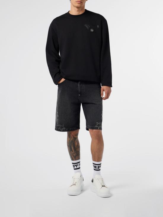 26SS 필립 플레인 긴팔 티셔츠 AAECMJO1430PTE180N 0202 Black - PHILIPP PLEIN