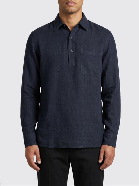 26SS 에르메네질도제냐 긴팔 셔츠 UHX51A3SRF13 402 Blue