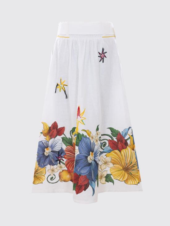 26SS 팜 리오 롱 스커트 353729 26096 White - FARM RIO