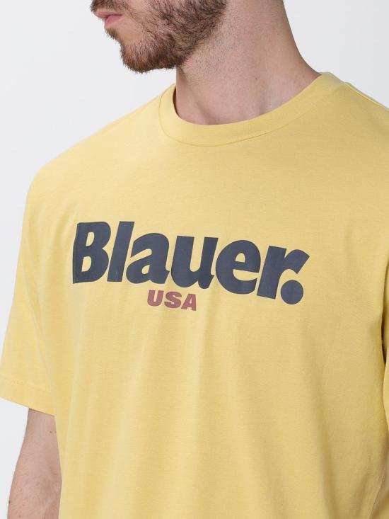 26SS 블라우어 반팔 티셔츠 BLUH02299007439 234 Yellow - BLAUER