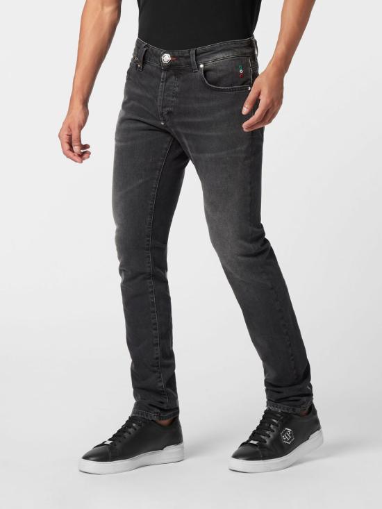 26SS 필립 플레인 데님 팬츠 AAECMDT4226PDE004N 02YS Black - PHILIPP PLEIN