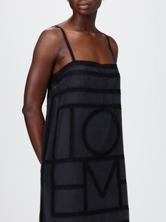 26SS 토템 미디 원피스 253WRD0266FB0491 263 Black - TOTEME