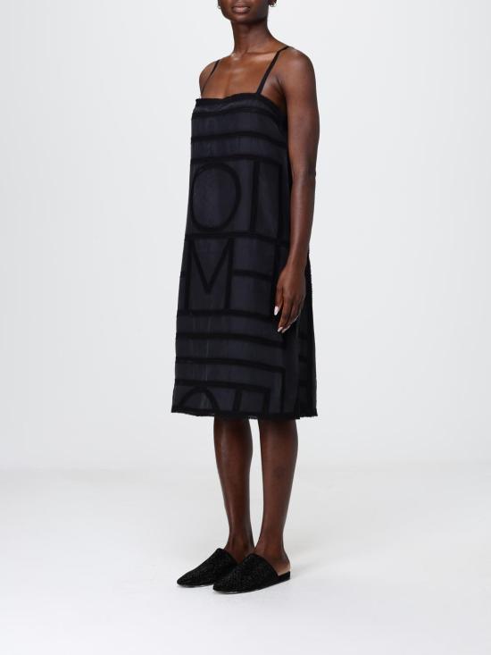 26SS 토템 미디 원피스 253WRD0266FB0491 263 Black - TOTEME