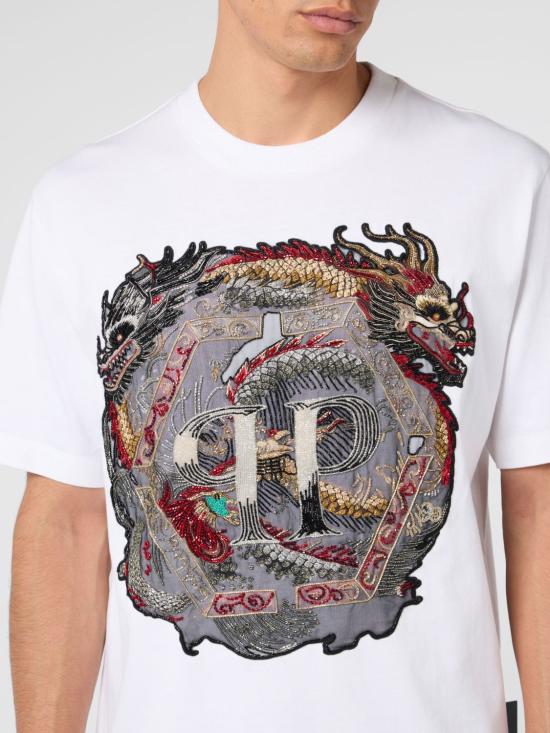 26SS 필립 플레인 반팔 티셔츠 SAFCMTK8404PJY002N 01 White - PHILIPP PLEIN
