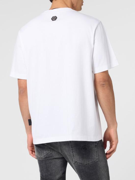 26SS 필립 플레인 반팔 티셔츠 SAFCMTK8404PJY002N 01 White - PHILIPP PLEIN