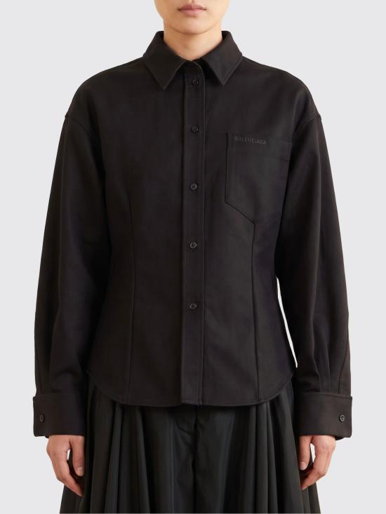 26SS 발렌시아가 셔츠 872318TUP18 1000 Black