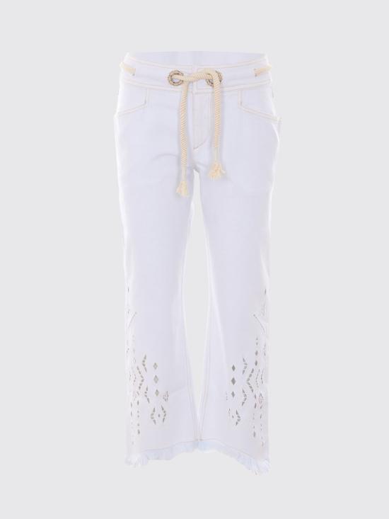 26SS 이자벨마랑 ALISON 킥 플레어 데님 팬츠 ALISON 킥 플레어 데님 팬츠 PA0694FAD2H01I 20WH White - ISABEL MARANT