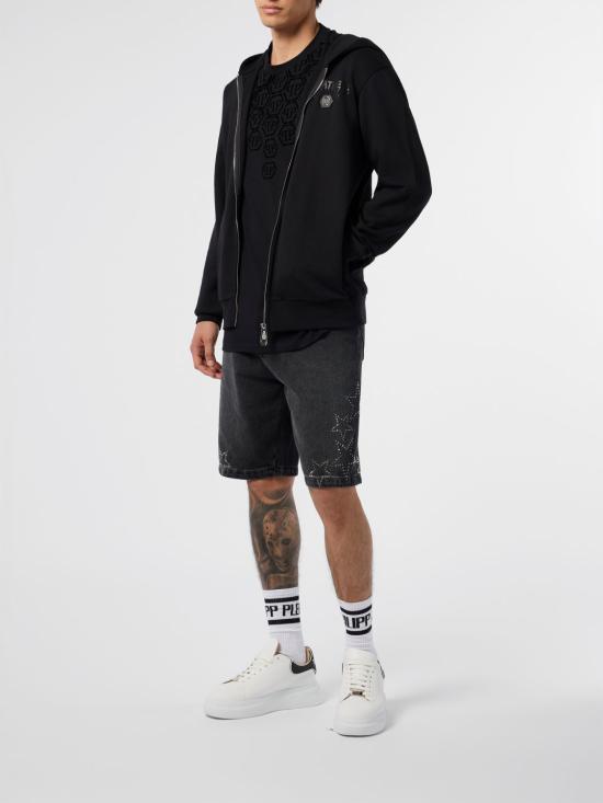 26SS 필립 플레인 후드 티셔츠 AAECMJB3891PTE180N 0202 Black - PHILIPP PLEIN
