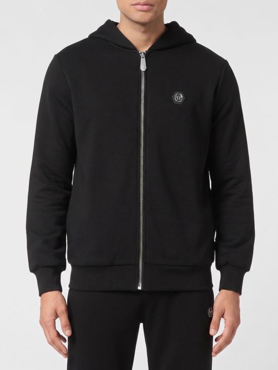 26SS 필립 플레인 후드 티셔츠 AAECMJB3880PTE003N 02 Black