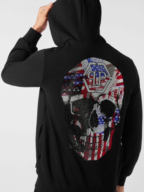 26SS 필립 플레인 후드 티셔츠 AAECMJB3880PTE003N 02 Black - PHILIPP PLEIN