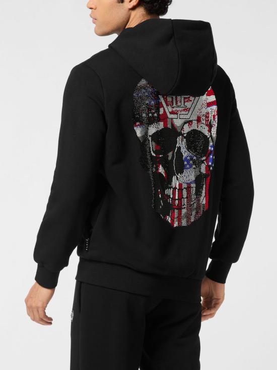 26SS 필립 플레인 후드 티셔츠 AAECMJB3880PTE003N 02 Black - PHILIPP PLEIN