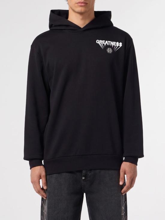 26SS 필립 플레인 후드 티셔츠 AAECMJB3890PTE180N 02 Black