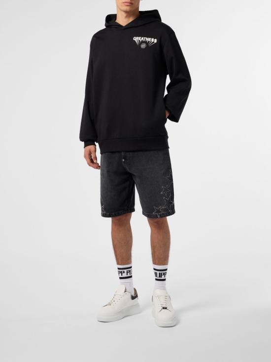 26SS 필립 플레인 후드 티셔츠 AAECMJB3890PTE180N 02 Black - PHILIPP PLEIN