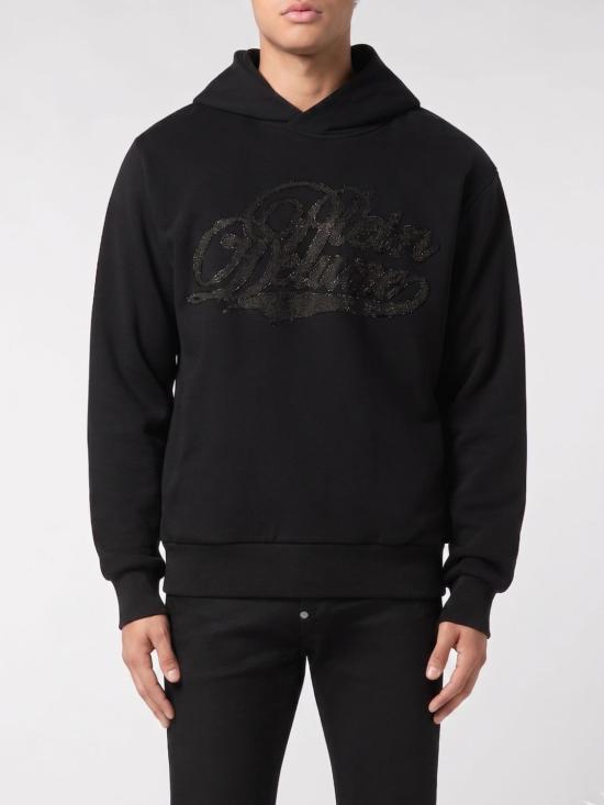26SS 필립 플레인 후드 티셔츠 AAECMJB3870PTE003N 0202 Black