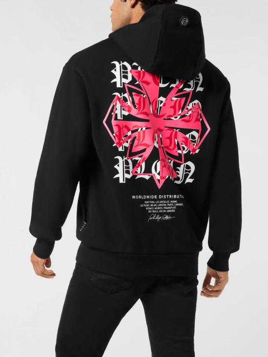 26SS 필립 플레인 후드 티셔츠 AAECMJB3866PTE003N 02 Black - PHILIPP PLEIN