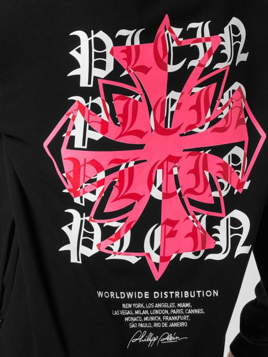 26SS 필립 플레인 후드 티셔츠 AAECMJB3866PTE003N 02 Black - PHILIPP PLEIN