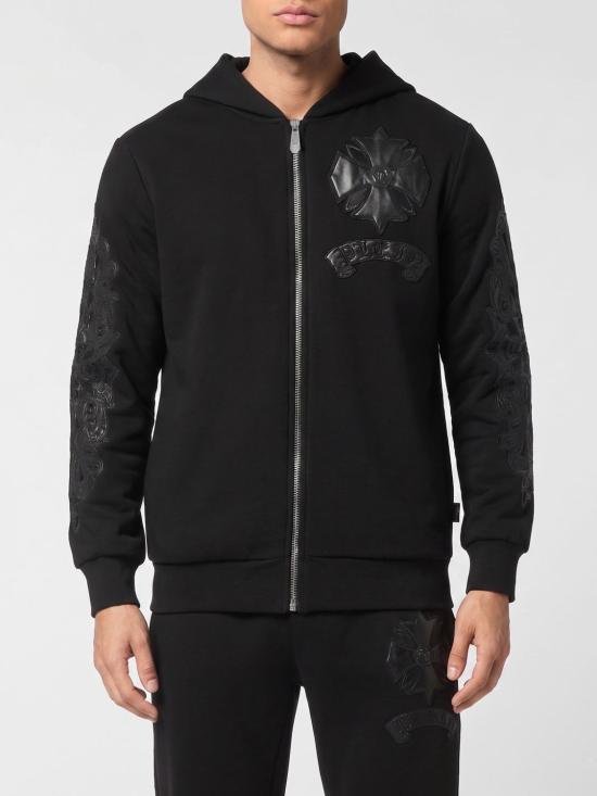 26SS 필립 플레인 후드 티셔츠 AAECMJB3852PTE003N 02 Black