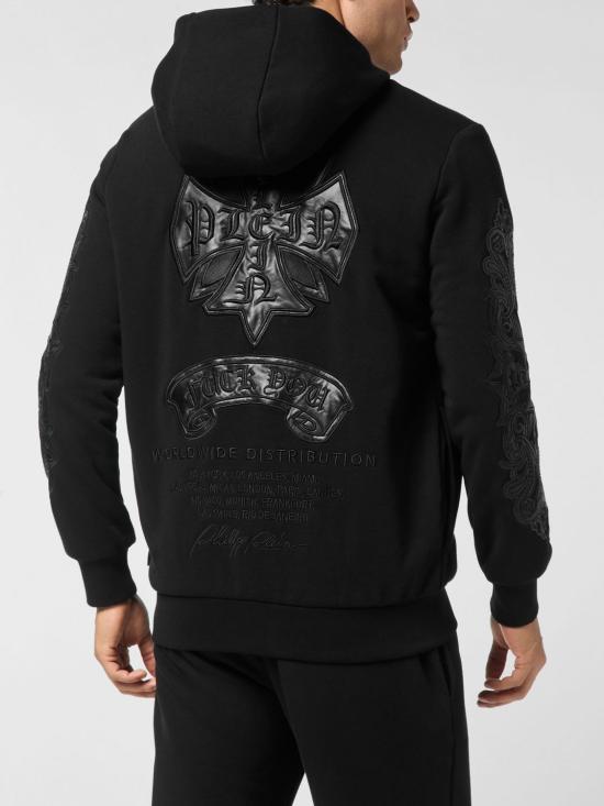 26SS 필립 플레인 후드 티셔츠 AAECMJB3852PTE003N 02 Black - PHILIPP PLEIN