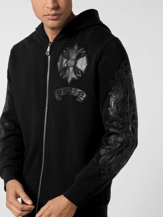 26SS 필립 플레인 후드 티셔츠 AAECMJB3852PTE003N 02 Black - PHILIPP PLEIN