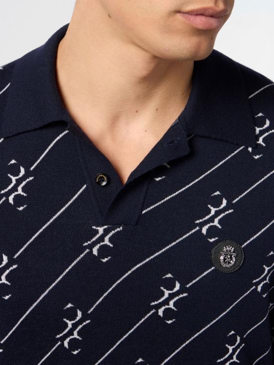 26SS 빌리어네어 폴로 티셔츠 BAFCMKK0315BTE025N 24 Navy - BILLIONAIRE