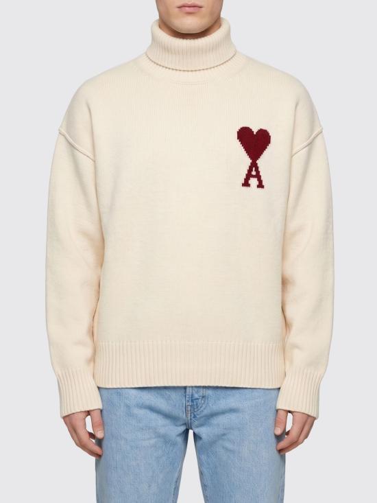 26SS 아미 ADC 터틀넥 스웨터 UKS839018 154 White