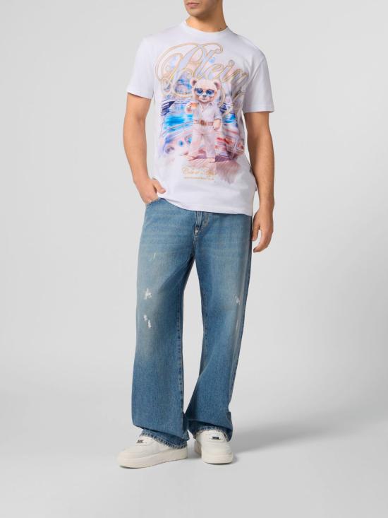 26SS 필립 플레인 반팔 티셔츠 SAFCMTK8834PJY002N 01 White - PHILIPP PLEIN