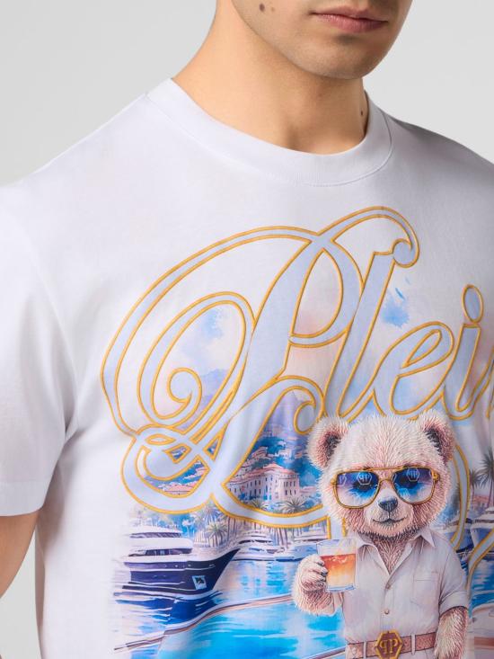 26SS 필립 플레인 반팔 티셔츠 SAFCMTK8834PJY002N 01 White - PHILIPP PLEIN