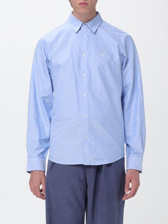 26SS 엠포리오 아르마니 긴팔 셔츠 EM004776AF23036 UB157 Gnawed Blue