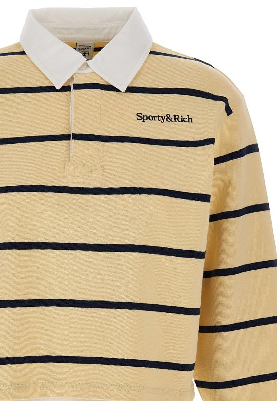 26SS 스포티앤리치 폴로 티셔츠 TO00876300YE22 ALMOND YELLOW - SPORTY & RICH