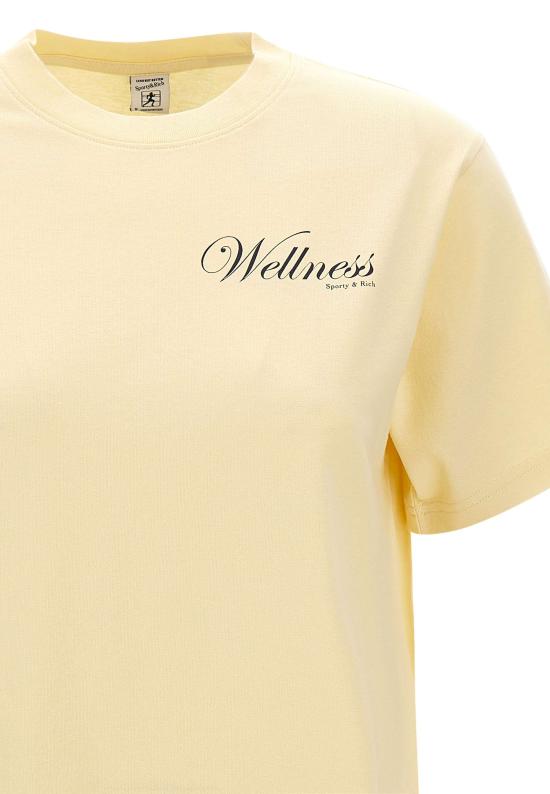 26SS 스포티앤리치 반팔 티셔츠 TO11976083YE02 ALMOND YELLOW - SPORTY & RICH