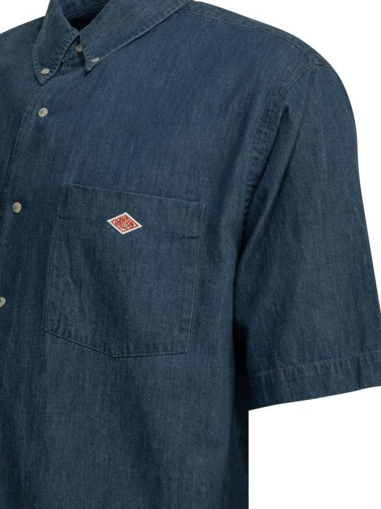 26SS 단톤 반팔 셔츠 DTB0337 DUG LIGHT INDIGO DOM - DANTON