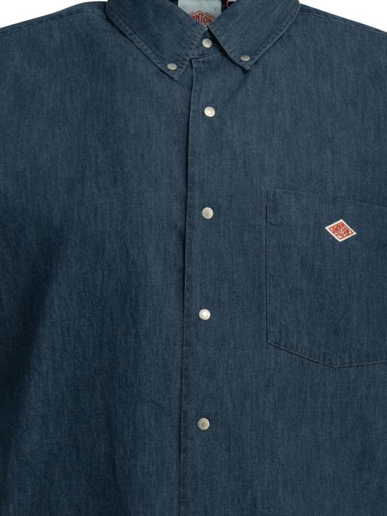 26SS 단톤 반팔 셔츠 DTB0337 DUG LIGHT INDIGO DOM - DANTON